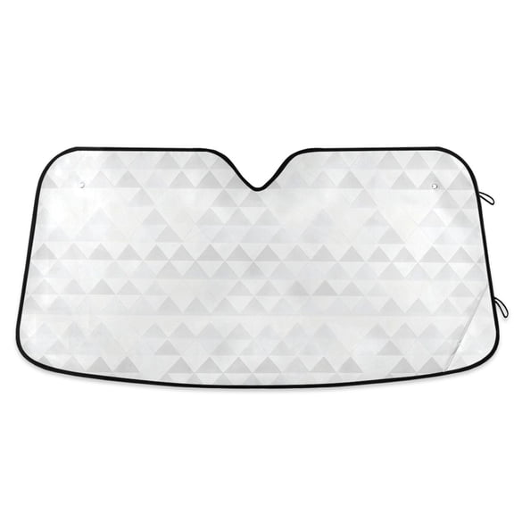 Dailycode Foldable Car Windshield Sun Shade Front Window Visor Blocks UV Rays Keeps Interior Cool 55x27.6 White and Light Gray Triangular
