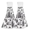 thumbnail image 1 of Dailycode Kitchen Wash Cloths with Hanging Loops Absorbent Absorbent Quick Drying Hand Towels, 2 Pack, Barrel Wine House, 1 of 7