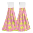 thumbnail image 1 of Dailycode Kitchen Wash Cloths with Hanging Loops Absorbent Absorbent Quick Drying Hand Towels, 2 Pack, Lime Tree Ship Anchor, 1 of 7