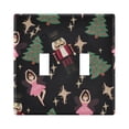 thumbnail image 1 of Dailycode Light Switch Plate Covers 2 Gang Wall Plate Plastics Outlet Covers for Kitchen Home Office Decor Ballet Fairy Nutcracker Tree, 1 of 8