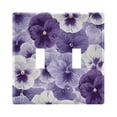 thumbnail image 1 of Dailycode Light Switch Plate Covers 2 Gang Wall Plate Plastics Outlet Covers for Kitchen Home Office Decor Beautiful Pansy Flowers, 1 of 8