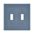 thumbnail image 1 of Dailycode Light Switch Plate Covers 2 Gang Wall Plate Plastics Outlet Covers for Kitchen Home Office Decor Blue, 1 of 8