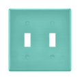 thumbnail image 1 of Dailycode Light Switch Plate Covers 2 Gang Wall Plate Plastics Outlet Covers for Kitchen Home Office Decor Calamine Blue, 1 of 8