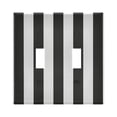 thumbnail image 1 of Dailycode Light Switch Plate Covers 2 Gang Wall Plate Plastics Outlet Covers for Kitchen Home Office Decor Carbon Black and White Stripes, 1 of 8
