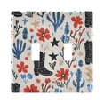 thumbnail image 1 of Dailycode Light Switch Plate Covers 2 Gang Wall Plate Plastics Outlet Covers for Kitchen Home Office Decor Cowboy Boots Cactus Flower, 1 of 8