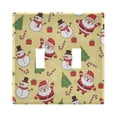 thumbnail image 1 of Dailycode Light Switch Plate Covers 2 Gang Wall Plate Plastics Outlet Covers for Kitchen Home Office Decor Cute Santa Claus Snowman Tree, 1 of 8
