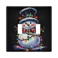 thumbnail image 1 of Dailycode Light Switch Plate Covers 2 Gang Wall Plate Plastics Outlet Covers for Kitchen Home Office Decor Cute Snowman with Colorful Lights, 1 of 8