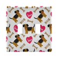 thumbnail image 1 of Dailycode Light Switch Plate Covers 2 Gang Wall Plate Plastics Outlet Covers for Kitchen Home Office Decor Dog Bones Love Heart, 1 of 8