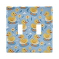 thumbnail image 1 of Dailycode Light Switch Plate Covers 2 Gang Wall Plate Plastics Outlet Covers for Kitchen Home Office Decor Duck on Water, 1 of 8