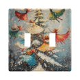 thumbnail image 1 of Dailycode Light Switch Plate Covers 2 Gang Wall Plate Plastics Outlet Covers for Kitchen Home Office Decor Fairies Fly Around Christmas Tree, 1 of 8