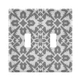 thumbnail image 1 of Dailycode Light Switch Plate Covers 2 Gang Wall Plate Plastics Outlet Covers for Kitchen Home Office Decor Gray Line Geometric, 1 of 8