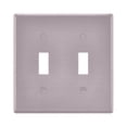 thumbnail image 1 of Dailycode Light Switch Plate Covers 2 Gang Wall Plate Plastics Outlet Covers for Kitchen Home Office Decor Grayish Lavender, 1 of 8