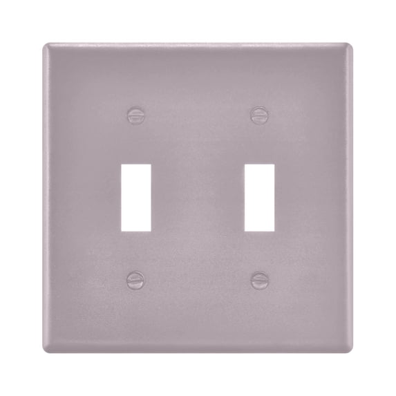 Dailycode Light Switch Plate Covers 2 Gang Wall Plate Plastics Outlet Covers for Kitchen Home Office Decor Grayish Lavender