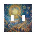 thumbnail image 1 of Dailycode Light Switch Plate Covers 2 Gang Wall Plate Plastics Outlet Covers for Kitchen Home Office Decor Infinite Path Lead To Sun, 1 of 8