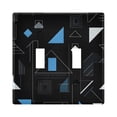 thumbnail image 1 of Dailycode Light Switch Plate Covers 2 Gang Wall Plate Plastics Outlet Covers for Kitchen Home Office Decor Irregular Triangle Lines, 1 of 8