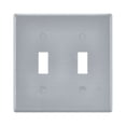 thumbnail image 1 of Dailycode Light Switch Plate Covers 2 Gang Wall Plate Plastics Outlet Covers for Kitchen Home Office Decor Light Grey, 1 of 8
