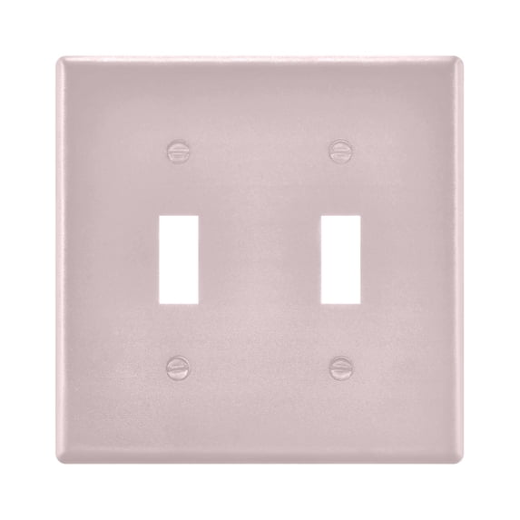 Dailycode Light Switch Plate Covers 2 Gang Wall Plate Plastics Outlet Covers for Kitchen Home Office Decor Light Pink