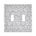 thumbnail image 1 of Dailycode Light Switch Plate Covers 2 Gang Wall Plate Plastics Outlet Covers for Kitchen Home Office Decor Line Hexagonal Texture, 1 of 8