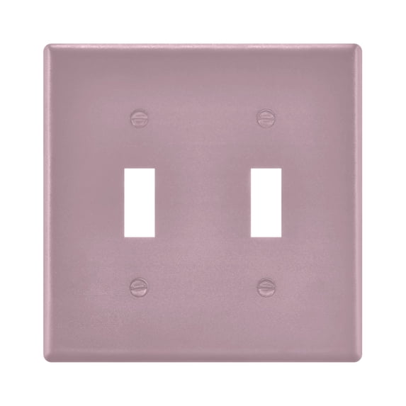 Dailycode Light Switch Plate Covers 2 Gang Wall Plate Plastics Outlet Covers for Kitchen Home Office Decor Pale Mauve
