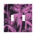 thumbnail image 1 of Dailycode Light Switch Plate Covers 2 Gang Wall Plate Plastics Outlet Covers for Kitchen Home Office Decor Pink Palm Trees, 1 of 8