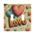 thumbnail image 1 of Dailycode Light Switch Plate Covers 2 Gang Wall Plate Plastics Outlet Covers for Kitchen Home Office Decor Red Blue Love Heart, 1 of 8