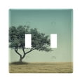 thumbnail image 1 of Dailycode Light Switch Plate Covers 2 Gang Wall Plate Plastics Outlet Covers for Kitchen Home Office Decor Tree and Moon, 1 of 8