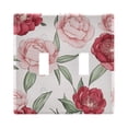 thumbnail image 1 of Dailycode Light Switch Plate Covers 2 Gang Wall Plate Plastics Outlet Covers for Kitchen Home Office Decor Watercolor Peonies Flower, 1 of 8