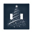 thumbnail image 1 of Dailycode Light Switch Plate Covers 2 Gang Wall Plate Plastics Outlet Covers for Kitchen Home Office Decor White Starry Christmas Tree, 1 of 8