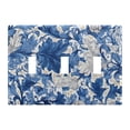 thumbnail image 1 of Dailycode Light Switch Plate Covers 3 Gang Wall Plate Plastics Outlet Covers for Kitchen Home Office Decor Blue Porcelain Style Floral, 1 of 8