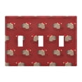 thumbnail image 1 of Dailycode Light Switch Plate Covers 3 Gang Wall Plate Plastics Outlet Covers for Kitchen Home Office Decor Capybara with Christmas Head, 1 of 8