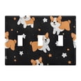 thumbnail image 1 of Dailycode Light Switch Plate Covers 3 Gang Wall Plate Plastics Outlet Covers for Kitchen Home Office Decor Corgis Dog and Star, 1 of 8