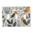 thumbnail image 1 of Dailycode Light Switch Plate Covers 3 Gang Wall Plate Plastics Outlet Covers for Kitchen Home Office Decor Cute Birds and Plants, 1 of 8
