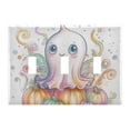 thumbnail image 1 of Dailycode Light Switch Plate Covers 3 Gang Wall Plate Plastics Outlet Covers for Kitchen Home Office Decor Cute Ghost Pumpkin, 1 of 8