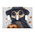 thumbnail image 1 of Dailycode Light Switch Plate Covers 3 Gang Wall Plate Plastics Outlet Covers for Kitchen Home Office Decor Cute Owl Witch and Pumpkins, 1 of 8
