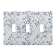 thumbnail image 1 of Dailycode Light Switch Plate Covers 3 Gang Wall Plate Plastics Outlet Covers for Kitchen Home Office Decor Elegant Vintage Flower Plant, 1 of 8