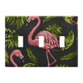 thumbnail image 1 of Dailycode Light Switch Plate Covers 3 Gang Wall Plate Plastics Outlet Covers for Kitchen Home Office Decor Flamingo Leaves Rose, 1 of 8