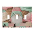 thumbnail image 1 of Dailycode Light Switch Plate Covers 3 Gang Wall Plate Plastics Outlet Covers for Kitchen Home Office Decor Gnome and Ice Cream, 1 of 8