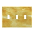 thumbnail image 1 of Dailycode Light Switch Plate Covers 3 Gang Wall Plate Plastics Outlet Covers for Kitchen Home Office Decor Golden Yellow Watercolor, 1 of 8