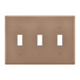 thumbnail image 1 of Dailycode Light Switch Plate Covers 3 Gang Wall Plate Plastics Outlet Covers for Kitchen Home Office Decor Khaki, 1 of 8
