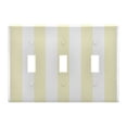 thumbnail image 1 of Dailycode Light Switch Plate Covers 3 Gang Wall Plate Plastics Outlet Covers for Kitchen Home Office Decor Light Yellow and White Stripes, 1 of 8