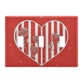 thumbnail image 1 of Dailycode Light Switch Plate Covers 3 Gang Wall Plate Plastics Outlet Covers for Kitchen Home Office Decor Love Heart and Red Roses, 1 of 8