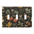 thumbnail image 1 of Dailycode Light Switch Plate Covers 3 Gang Wall Plate Plastics Outlet Covers for Kitchen Home Office Decor Mushroom Weed Leaves Herb, 1 of 8
