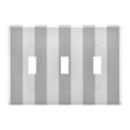 thumbnail image 1 of Dailycode Light Switch Plate Covers 3 Gang Wall Plate Plastics Outlet Covers for Kitchen Home Office Decor Silver Gray and White Stripes, 1 of 8