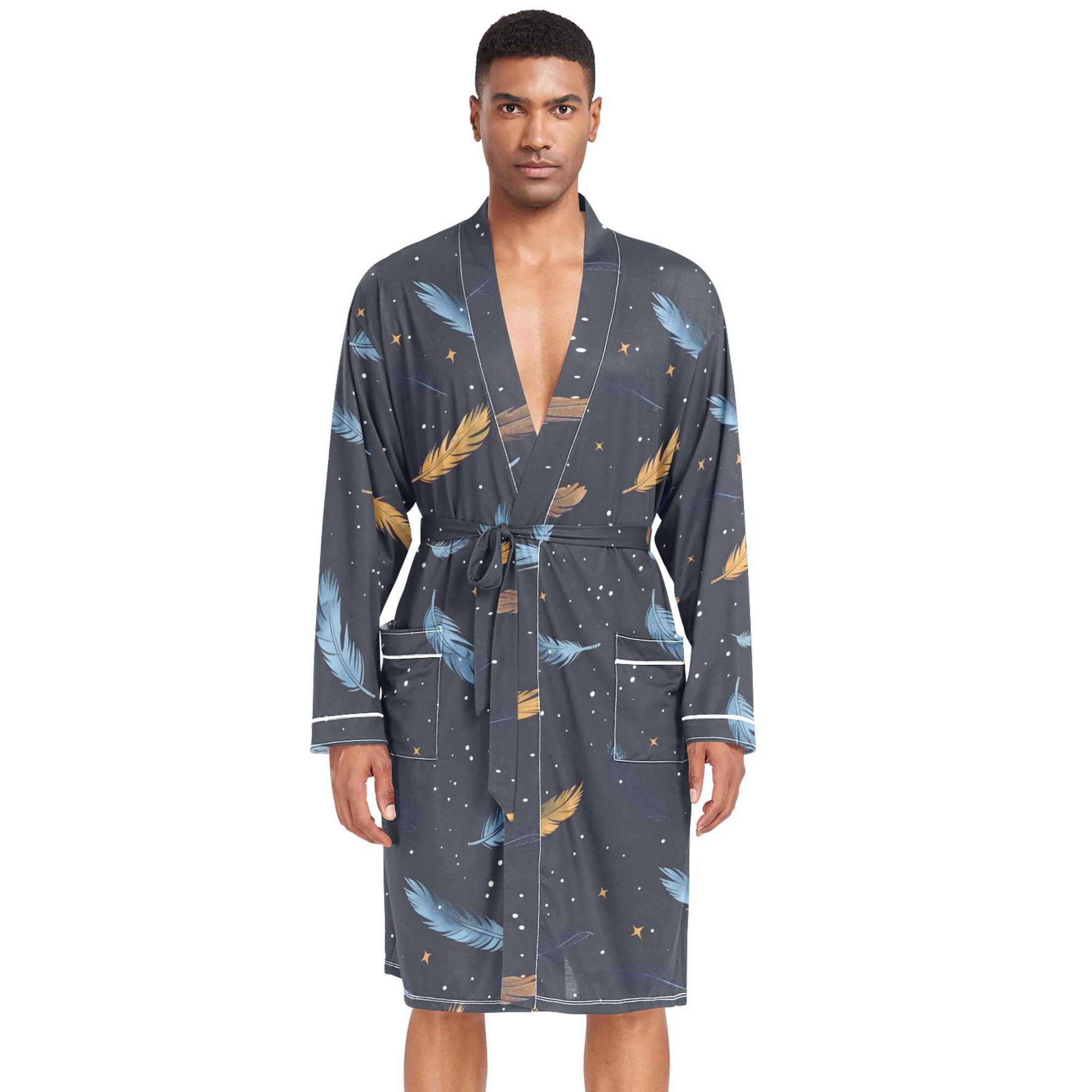 Falling King Robe Dailycode Men Robe Lightweight Soft Bathrobes Kimono Nightgown Falling ...