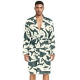thumbnail image 1 of Dailycode Men Robe Lightweight Soft Bathrobes Kimono Nightgown Shark Silhouette, 1 of 6