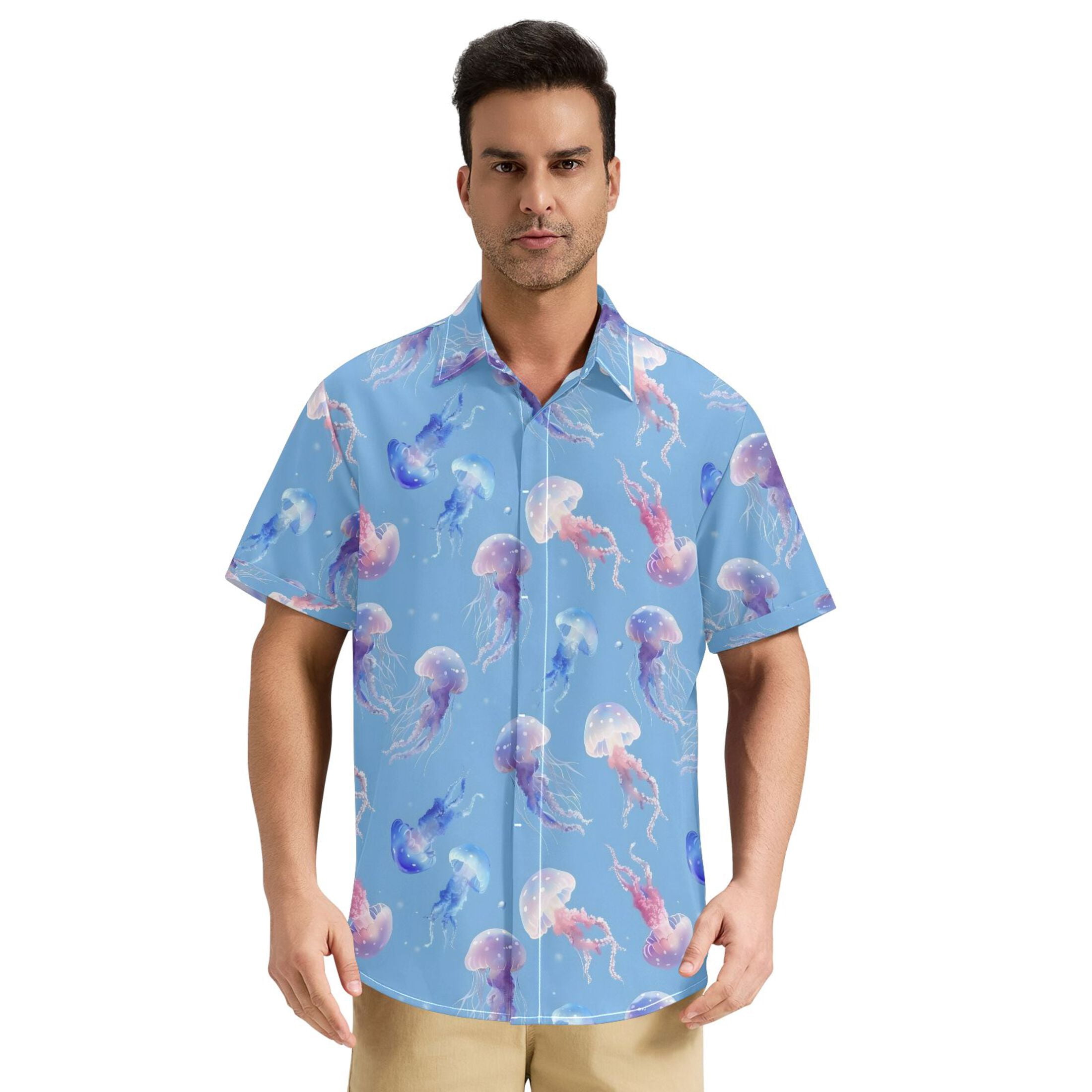 Dailycode Men's Casual Button Down Shirts Short Sleeve Summer Hawaiian ...