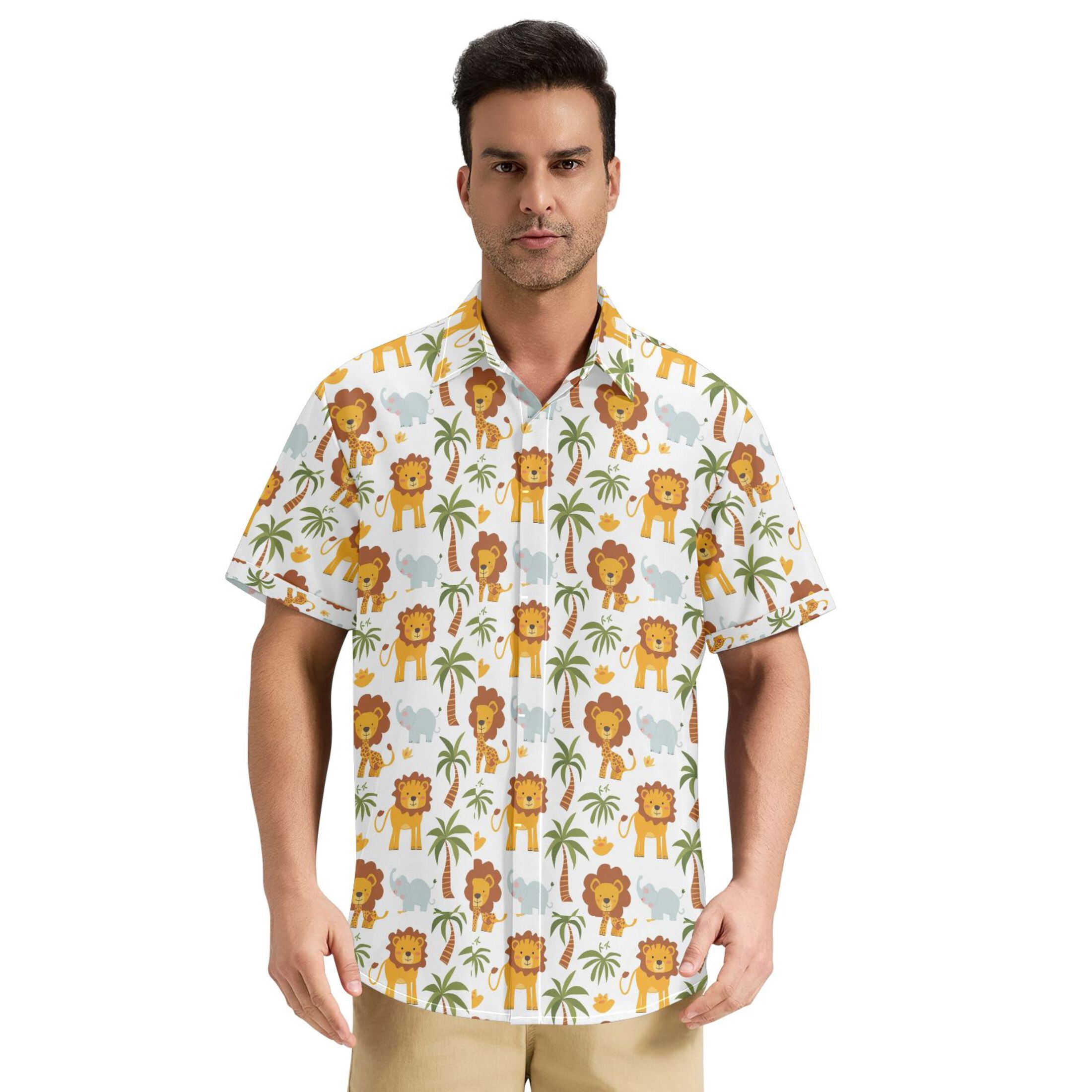 Dailycode Men's Casual Button Down Shirts Short Sleeve Summer Hawaiian ...