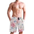 thumbnail image 1 of Dailycode Men's Quick Dry Swim Trunks Beach Shorts Casual Summer Board Shorts with Pockets, Beautiful Wildflowers, 1 of 8