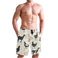 thumbnail image 1 of Dailycode Men's Quick Dry Swim Trunks Beach Shorts Casual Summer Board Shorts with Pockets, Chicken with Horse, 1 of 8