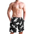 thumbnail image 1 of Dailycode Men's Quick Dry Swim Trunks Beach Shorts Casual Summer Board Shorts with Pockets, Hand Drawn Dot Art, 1 of 8